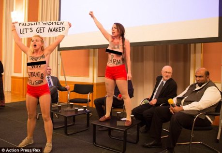 FEMEN protesters at Berlin's Islamic Week (Credit: Action Press/Rex. Source: Daily Mail)  
